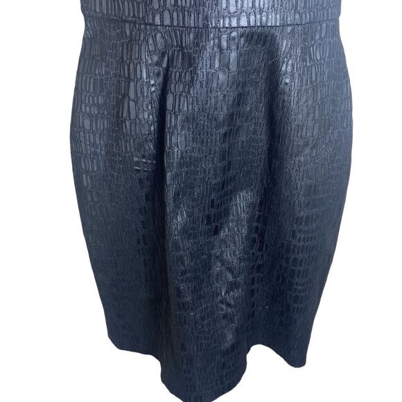 JAYGODFREY mini dress 8 reptile alligator black textured sexy dark romantic - Picture 5 of 9